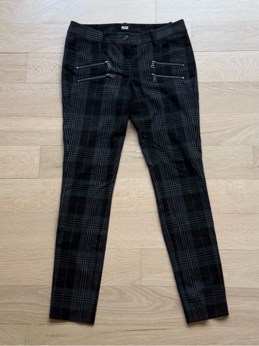 PAIGE Edgerton plaid pants